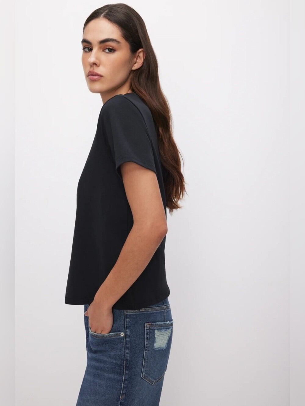 Good American (97$) | Cotton Classic Tee, Size 2 - Picture 2 of 9